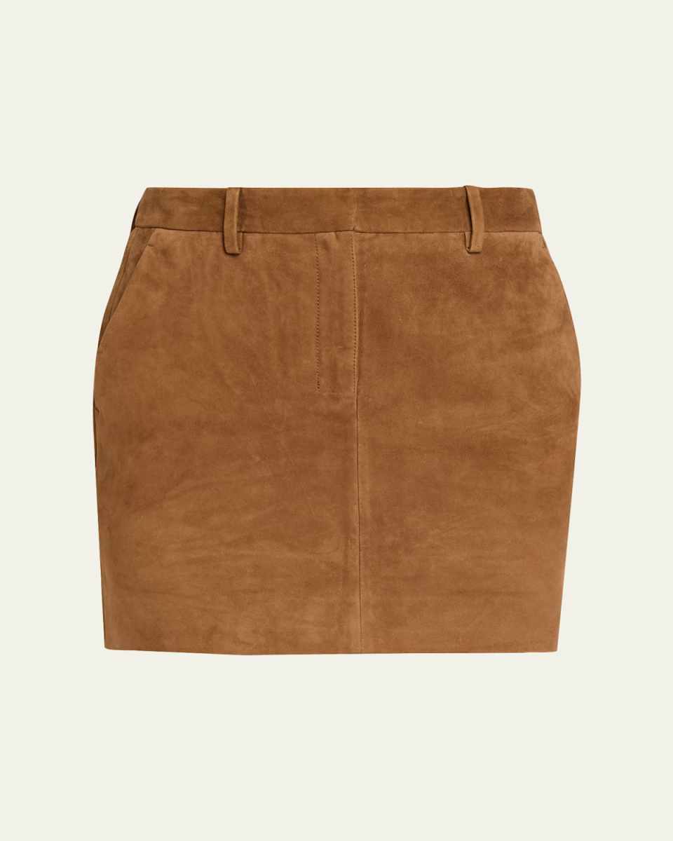 Mini Suede Trouser Skirt